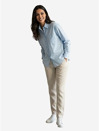 Camicia lunga in cotone testurizzato my fashion