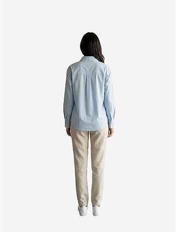 Camicia lunga in cotone testurizzato my fashion