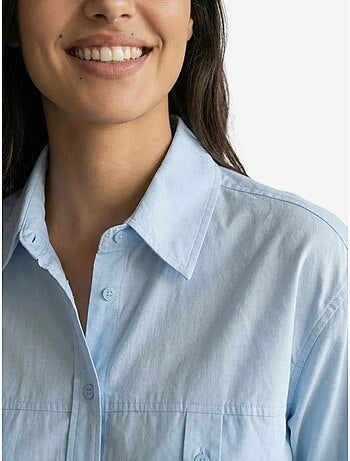 Camicia lunga in cotone testurizzato my fashion