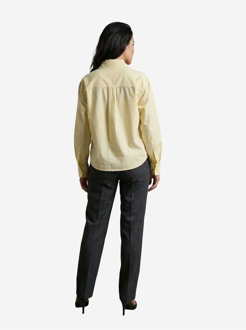 Camicia lunga in cotone testurizzato my fashion Giallo limone - Kiabi
