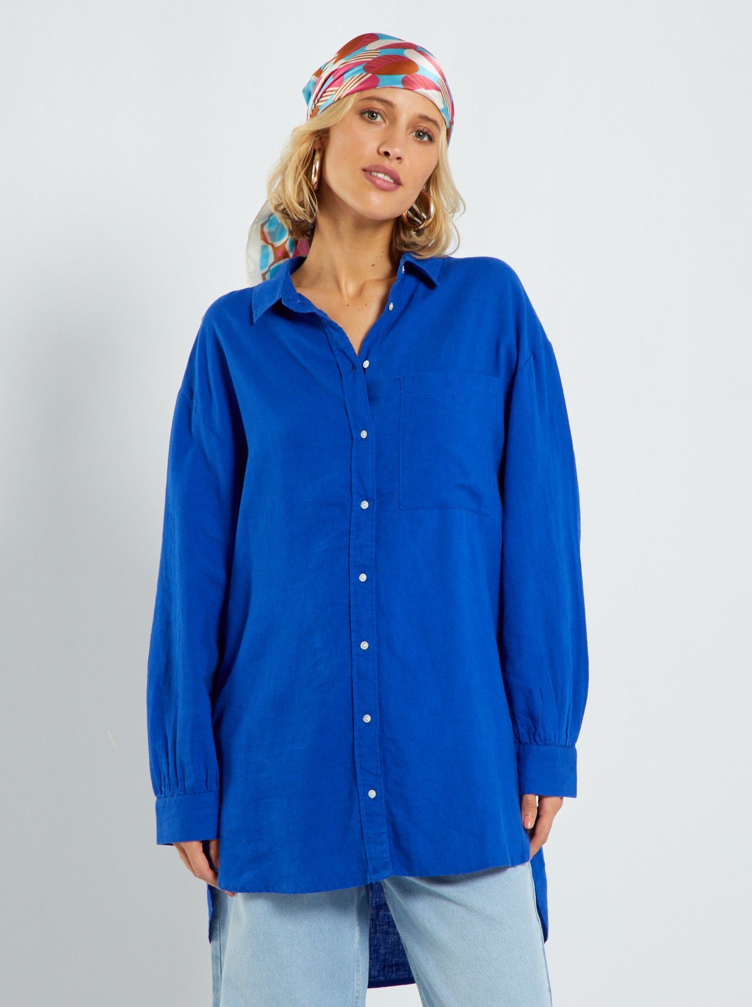 Camicia lunga lino store