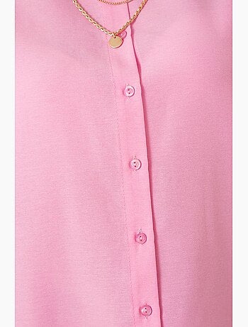 Camicia lunga in popeline con chiusura a bottoni bdart