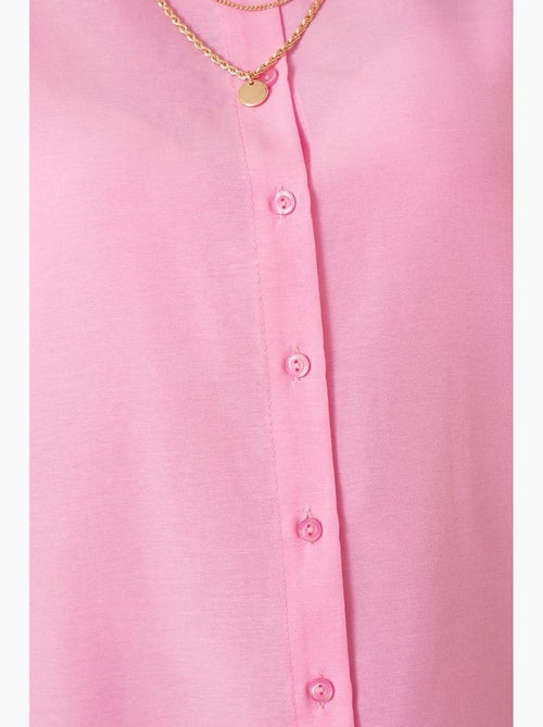 Camicia lunga in popeline con chiusura a bottoni bdart - Kiabi Camicia lunga in popeline con chiusura a bottoni bdart - Kiabi