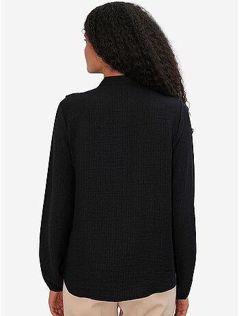 Camicia lunga in tessuto con colletto alla coreana bdart
