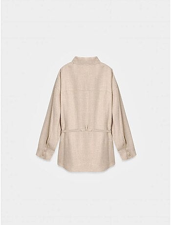 Camicia lunga intrecciata con cintura dilvin