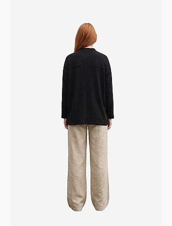 Camicia lunga oversize in misto lino a maniche lunghe my fashion