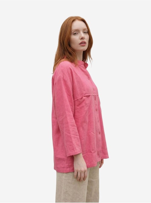 Camicia lunga oversize in misto lino a maniche lunghe my fashion - Kiabi