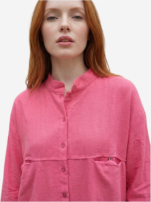 Camicia lunga oversize in misto lino a maniche lunghe my fashion - Kiabi