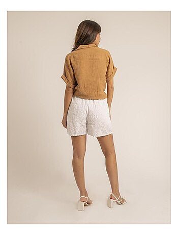 Camicia manches courtes gaze de coton ODETTE