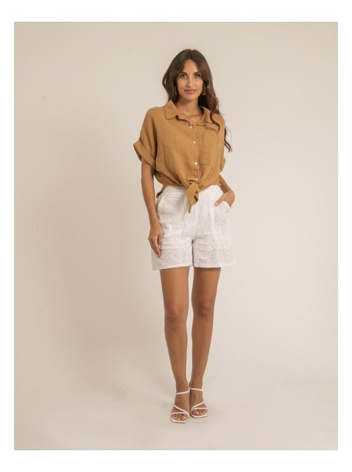 Camicia manches courtes gaze de coton ODETTE - Kiabi