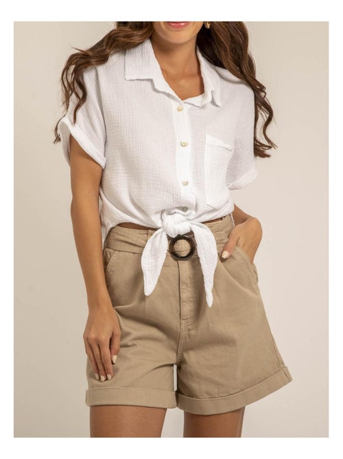 Camicia manches courtes gaze de coton ODETTE - Kiabi