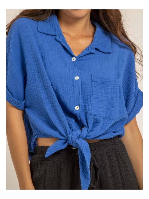 Camicia manches courtes gaze de coton ODETTE - Kiabi