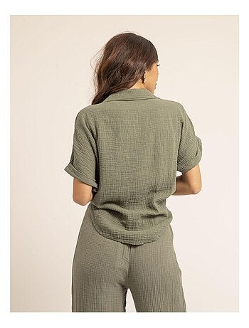 Camicia manches courtes gaze de coton ODETTE