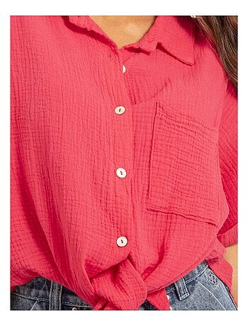 Camicia manches courtes gaze de coton ODETTE