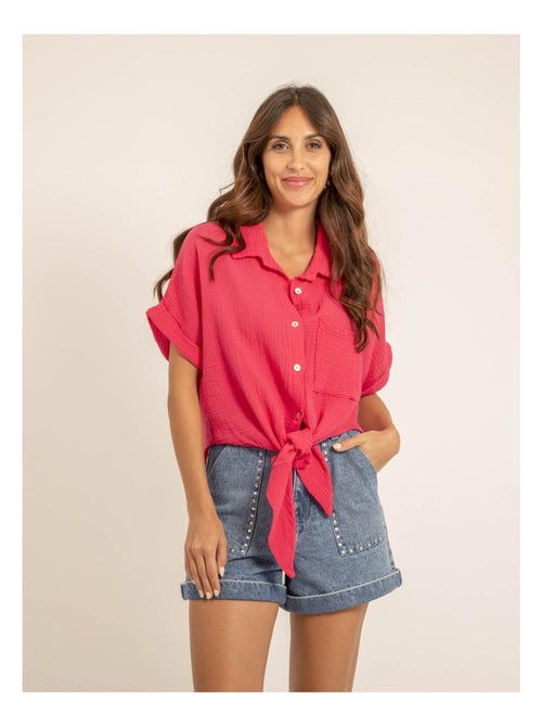 Camicia manches courtes gaze de coton ODETTE - Kiabi