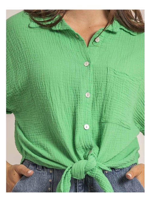 Camicia manches courtes gaze de coton ODETTE - Kiabi