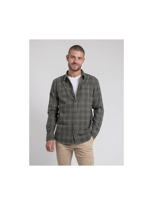 Camicia manches longues carreaux pur coton flanelle TADUMIR - Kiabi Camicia manches longues carreaux pur coton flanelle TADUMIR - Kiabi