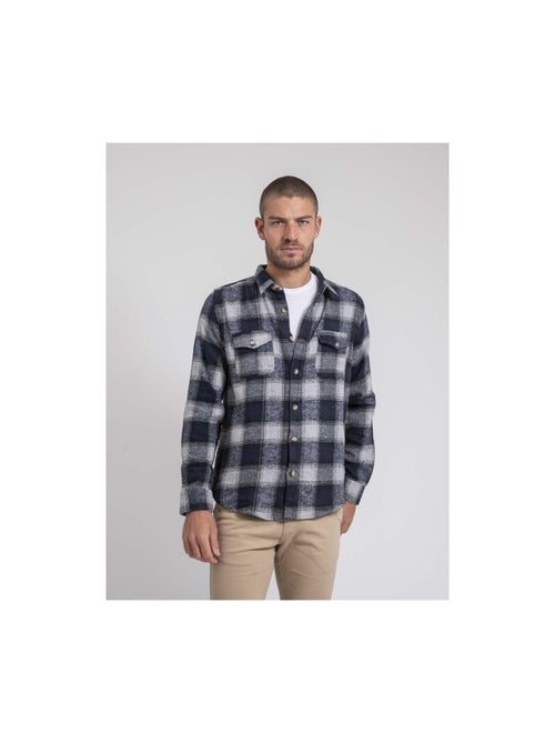 Camicia manches longues carreaux pur coton flanelle TELOROK - Kiabi