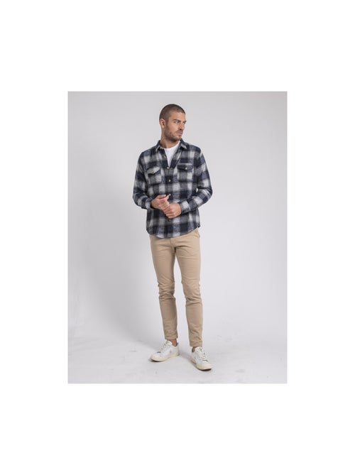 Camicia manches longues carreaux pur coton flanelle TELOROK - Kiabi