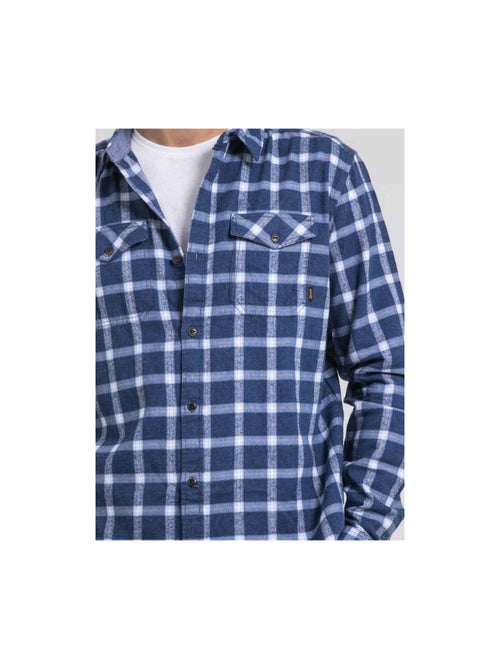 Camicia manches longues carreaux pur coton flanelle TOLFOX - Kiabi