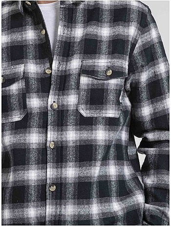 Camicia manches longues carreaux pur coton TARIPARC