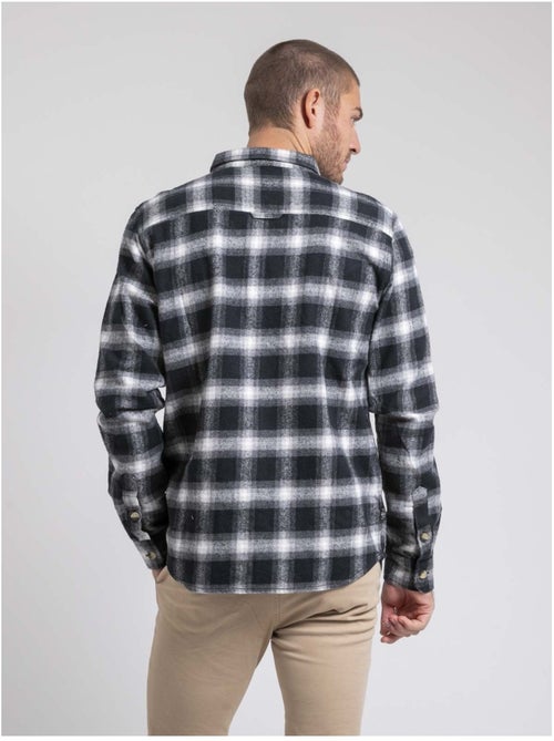 Camicia manches longues carreaux pur coton TARIPARC - Kiabi