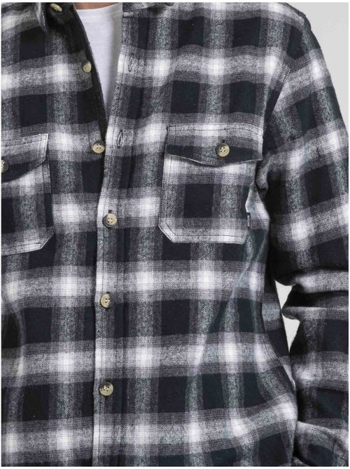 Camicia manches longues carreaux pur coton TARIPARC - Kiabi