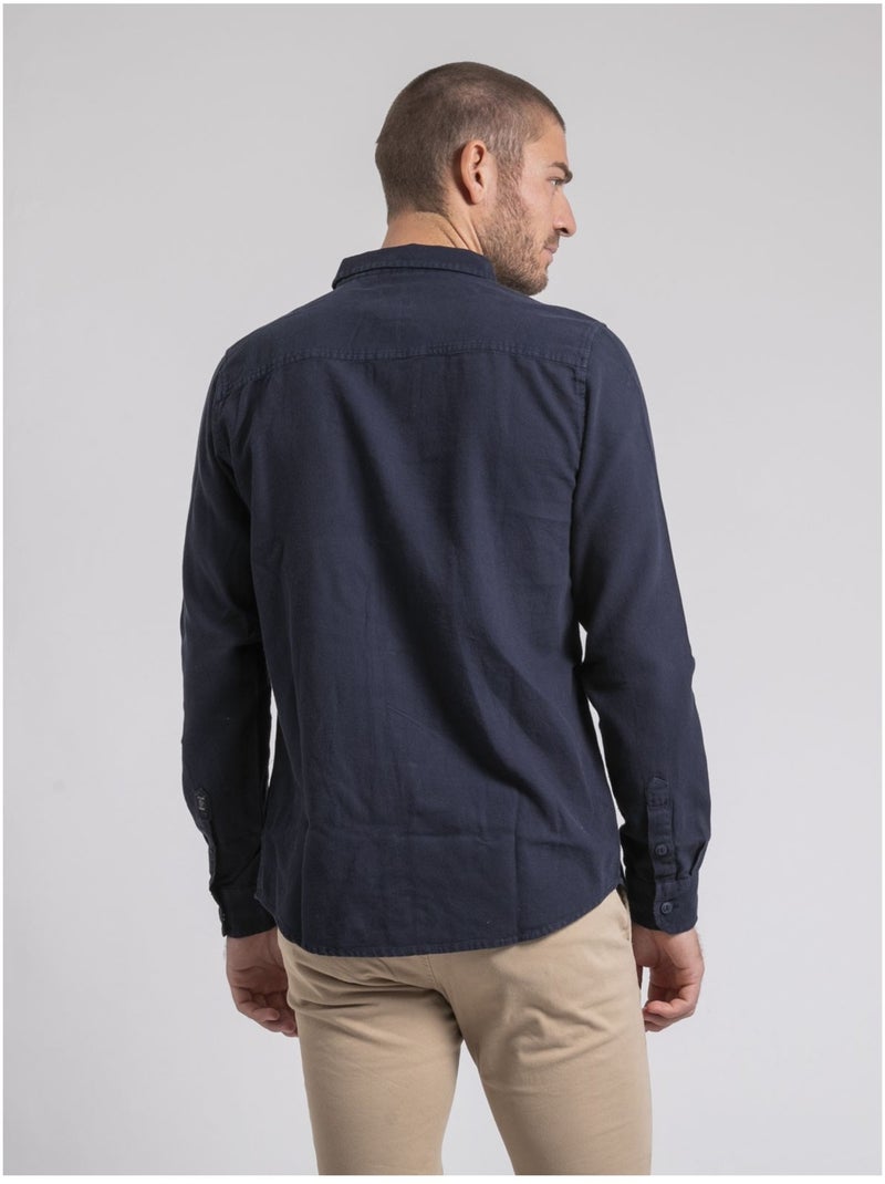 Camicia manches longues pur coton TAMORIS Blu marino - Kiabi