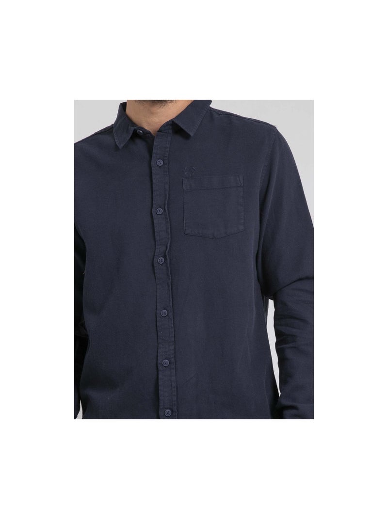 Camicia manches longues pur coton TAMORIS Blu marino - Kiabi
