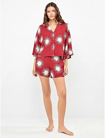 Camicia manica 3/4 stampa soli
