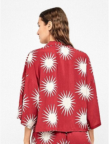 Camicia manica 3/4 stampa soli