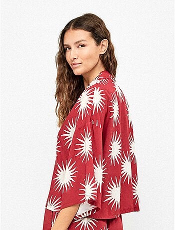 Camicia manica 3/4 stampa soli