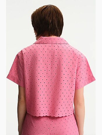 Camicia manica corta con pizzo penti