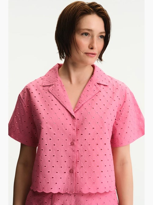 Camicia manica corta con pizzo penti - Kiabi Camicia manica corta con pizzo penti - Kiabi
