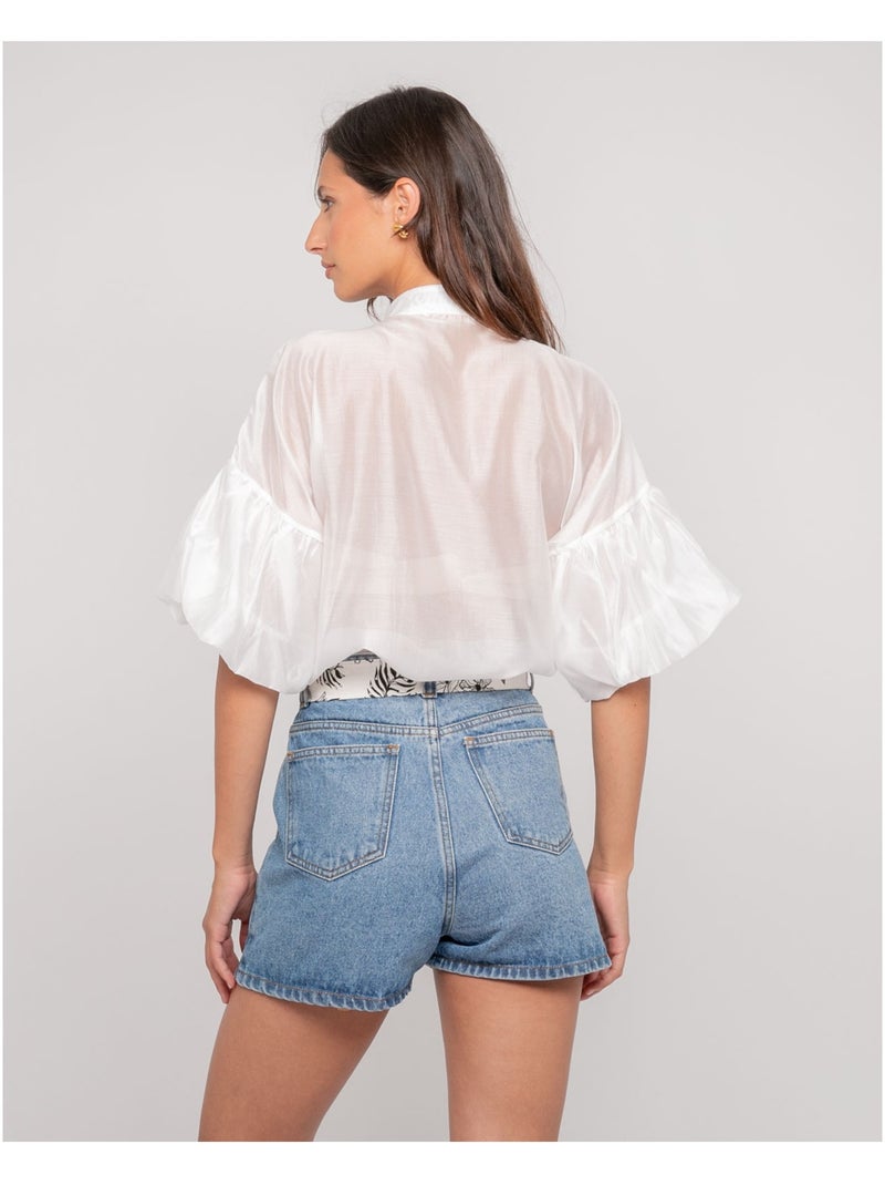 Camicia maniche a palloncino OTELA Bianco - Kiabi