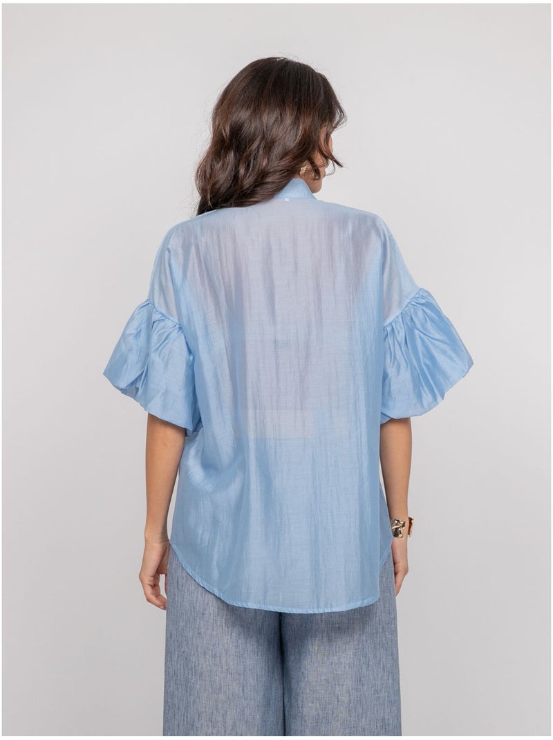 Camicia maniche a palloncino OTELA Blu - Kiabi