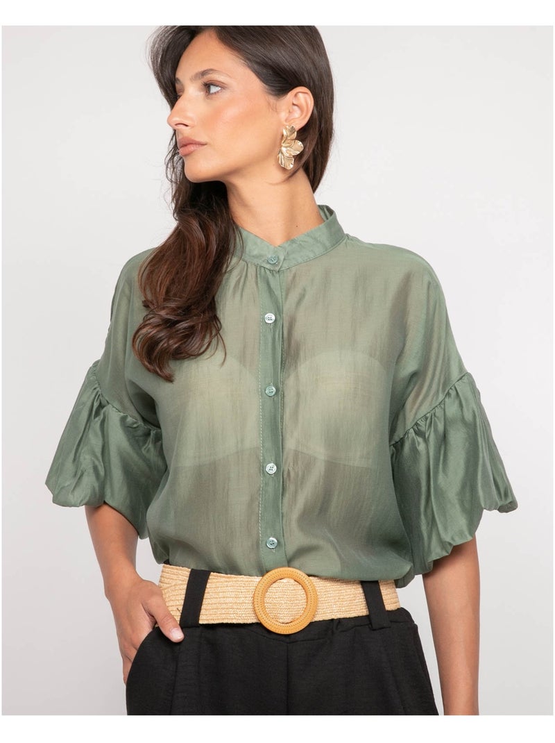 Camicia maniche a palloncino OTELA Cachi - Kiabi