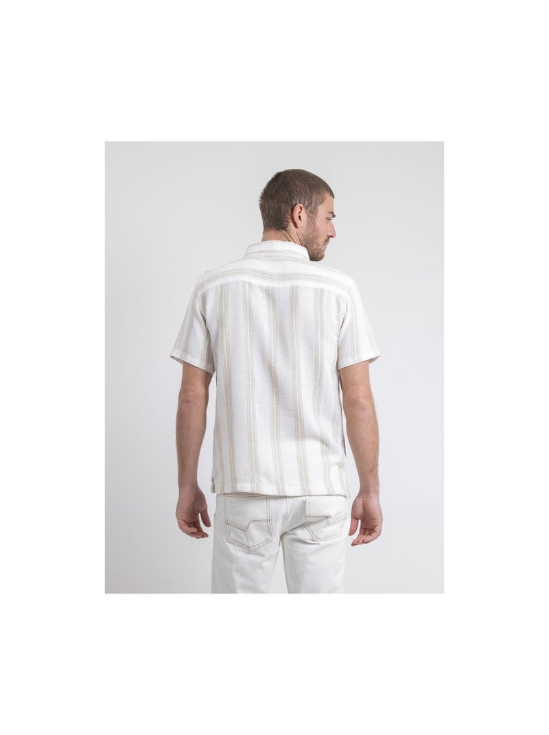 Camicia maniche corte a motivi DOULITTLE Beige - Kiabi