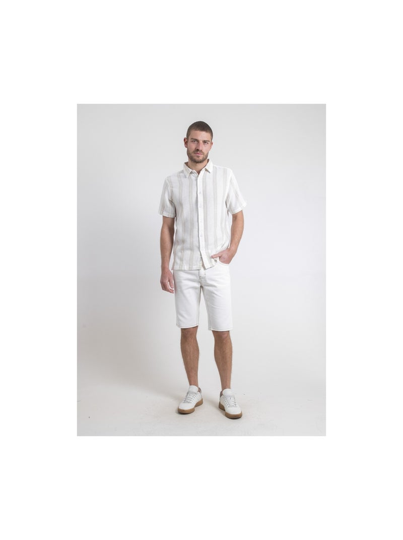 Camicia maniche corte a motivi DOULITTLE Beige - Kiabi