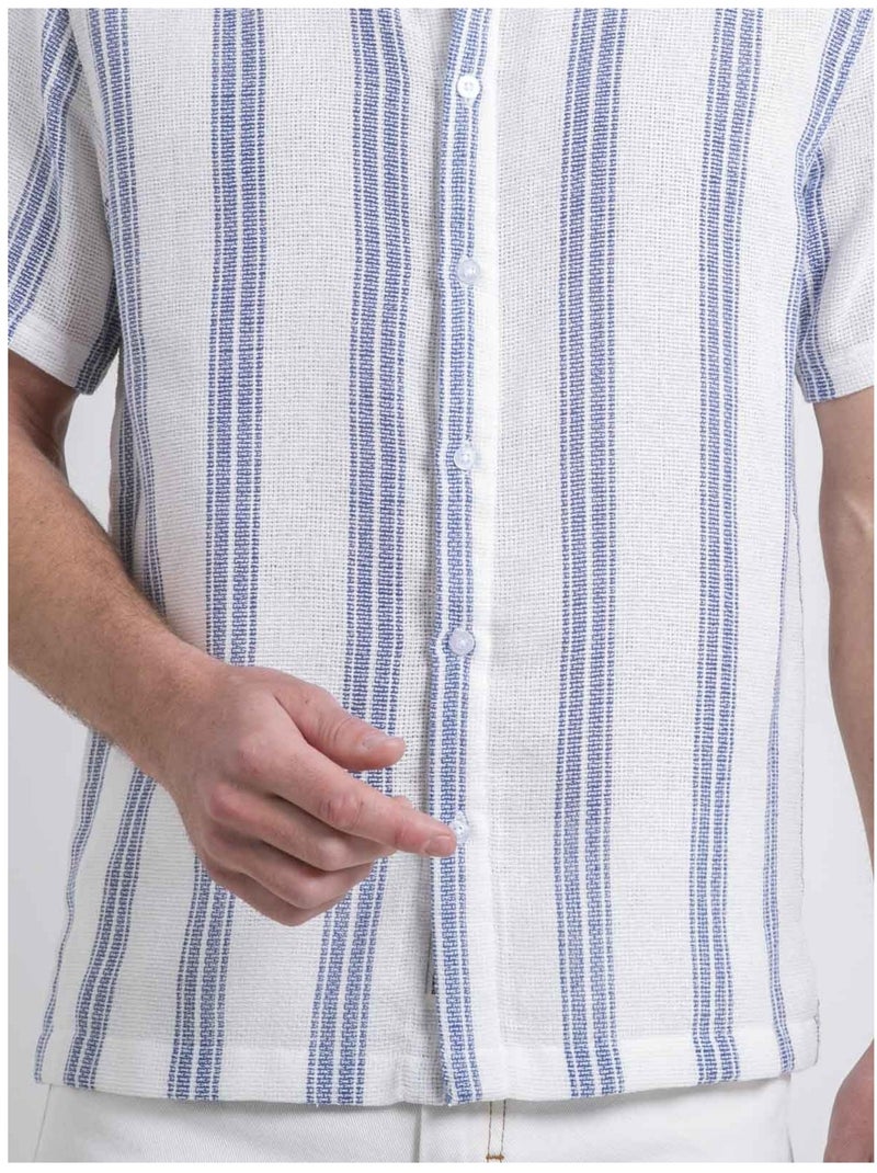 Camicia maniche corte a motivi DOULITTLE Blu - Kiabi