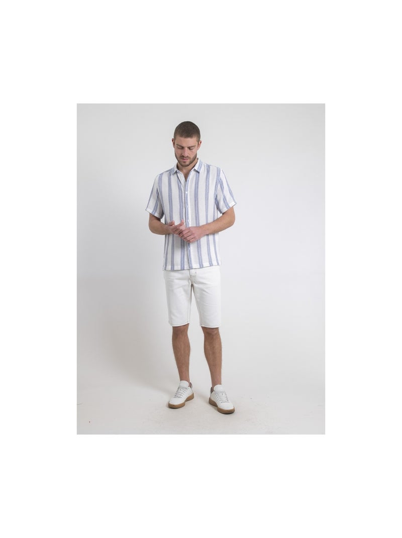 Camicia maniche corte a motivi DOULITTLE Blu - Kiabi