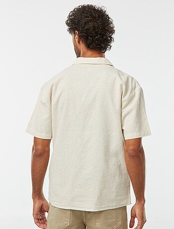 Camicia maniche corte con tasca sul petto