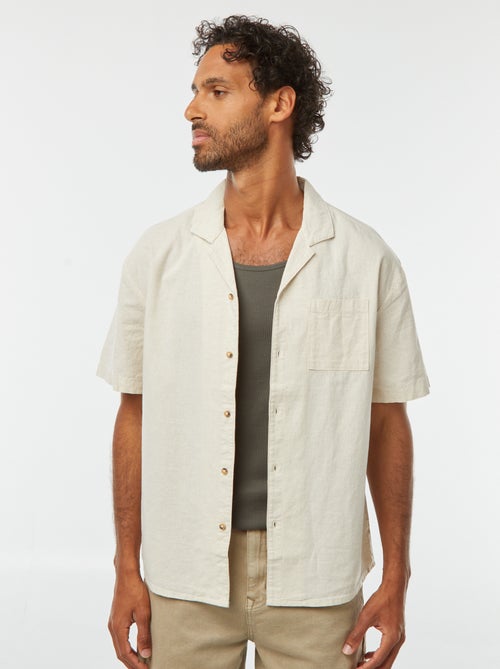 Camicia maniche corte con tasca sul petto - Kiabi