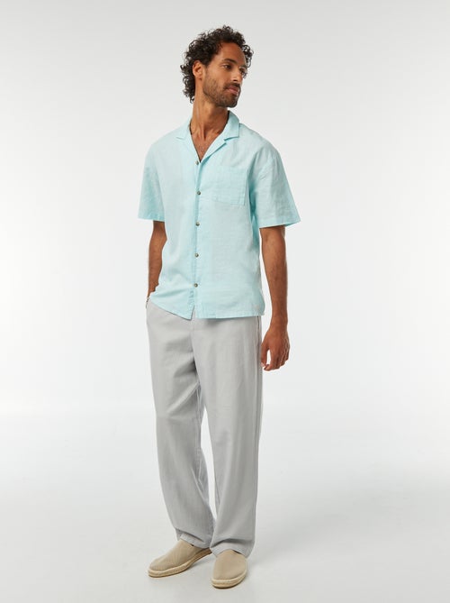 Camicia maniche corte con tasca sul petto - Kiabi