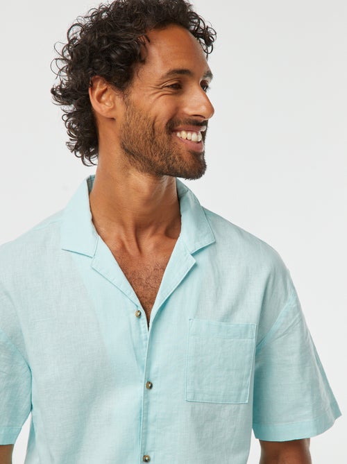 Camicia maniche corte con tasca sul petto - Kiabi