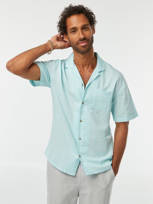 Camicia maniche corte con tasca sul petto - Kiabi