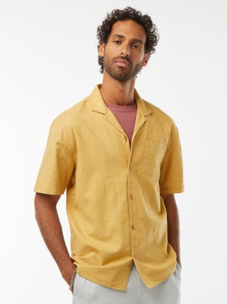 Camicia maniche corte con tasca sul petto