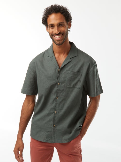 Camicia maniche corte con tasca sul petto - Kiabi