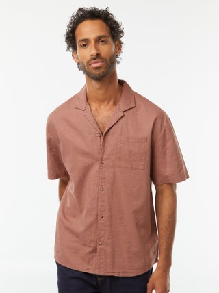 Camicia maniche corte con tasca sul petto