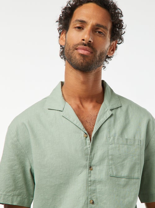 Camicia maniche corte con tasca sul petto - Kiabi